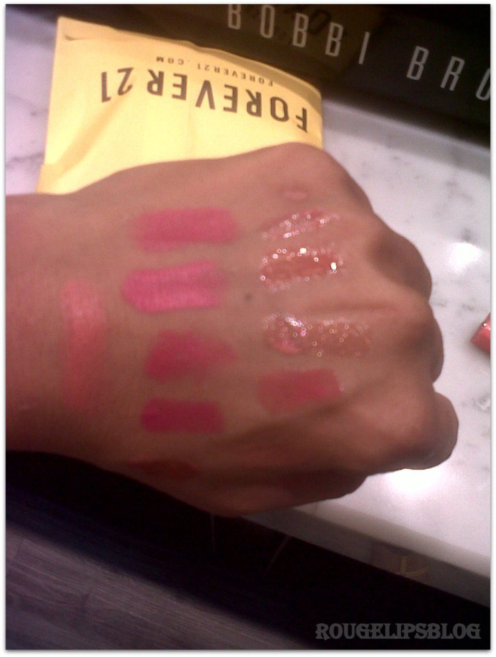 Bobbi Brown Lip Products Swatches