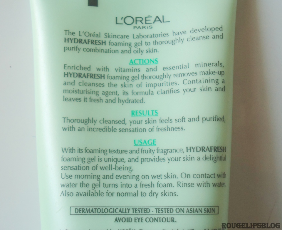 L'Oréal Paris Dermo-expertise Hydra Fresh Gel Foam!!